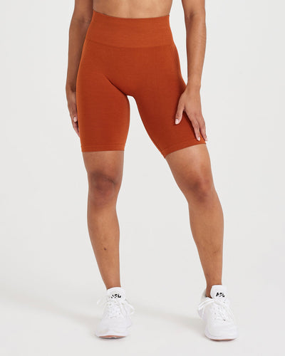 Effortless Seamless Cycling Shorts | Warm Copper