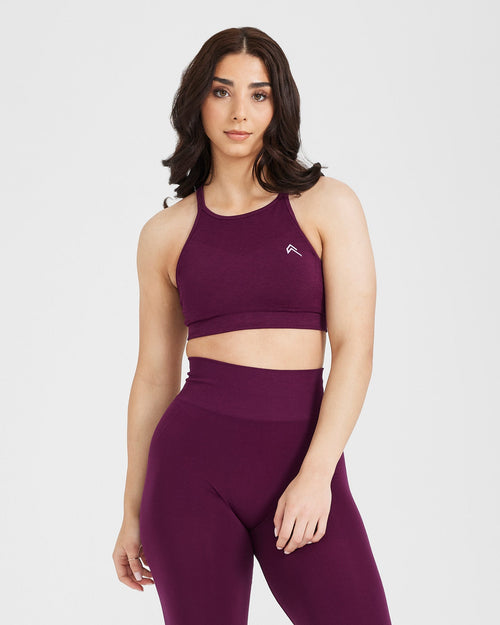 Oner Modal Effortless Seamless High Neck Bralette | Ripe Fig